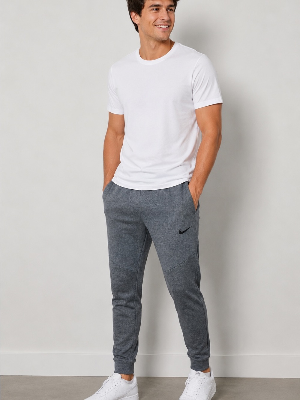 Nike Men's Dark Heather Gray Jogger Sweatpants